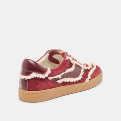 NOTICE LACE SNEAKERS OXBLOOD SUEDE