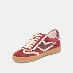 NOTICE LACE SNEAKERS OXBLOOD SUEDE