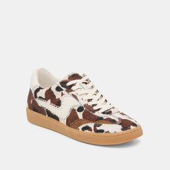 NOTICE STITCH SNEAKERS COCOA TAURUS CALF HAIR
