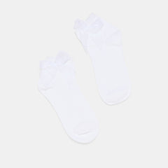 BOW ANKLET SOCKS WHITE