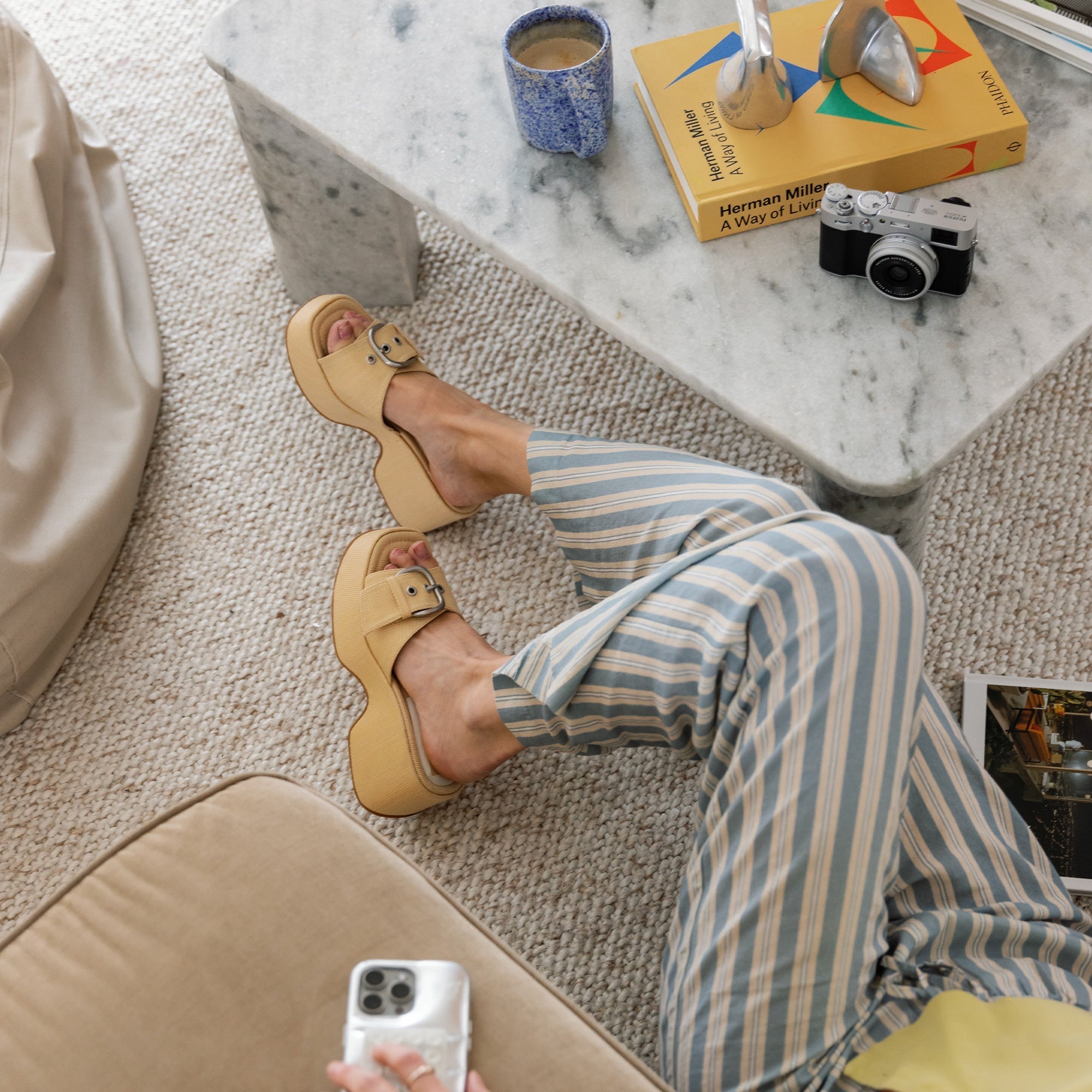 GISEL HEELS LT NATURAL WOVEN RAFFIA