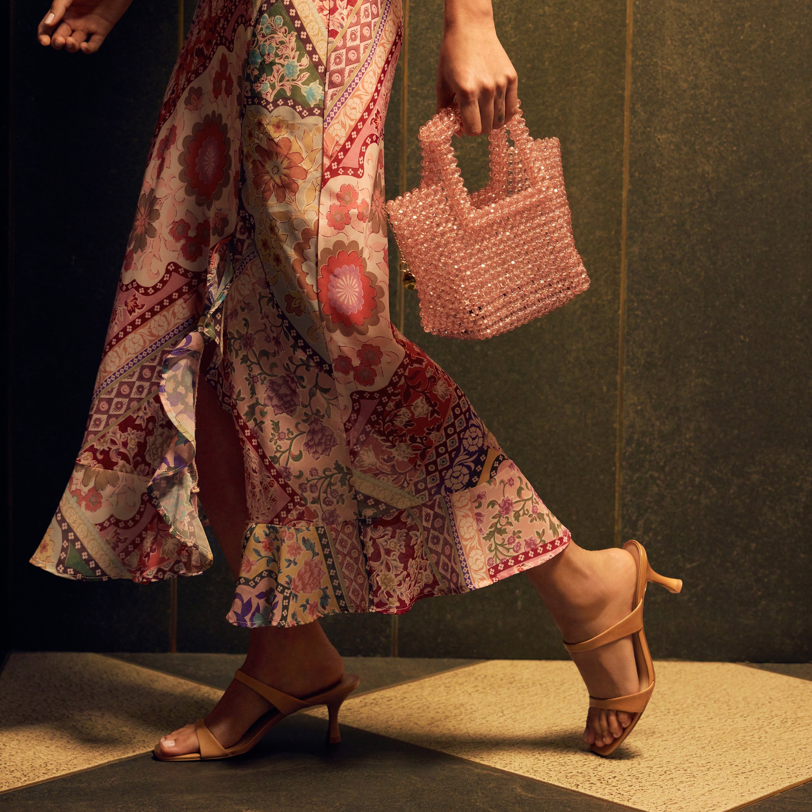 MAREL HANDBAG CHAMPAGNE BEADED