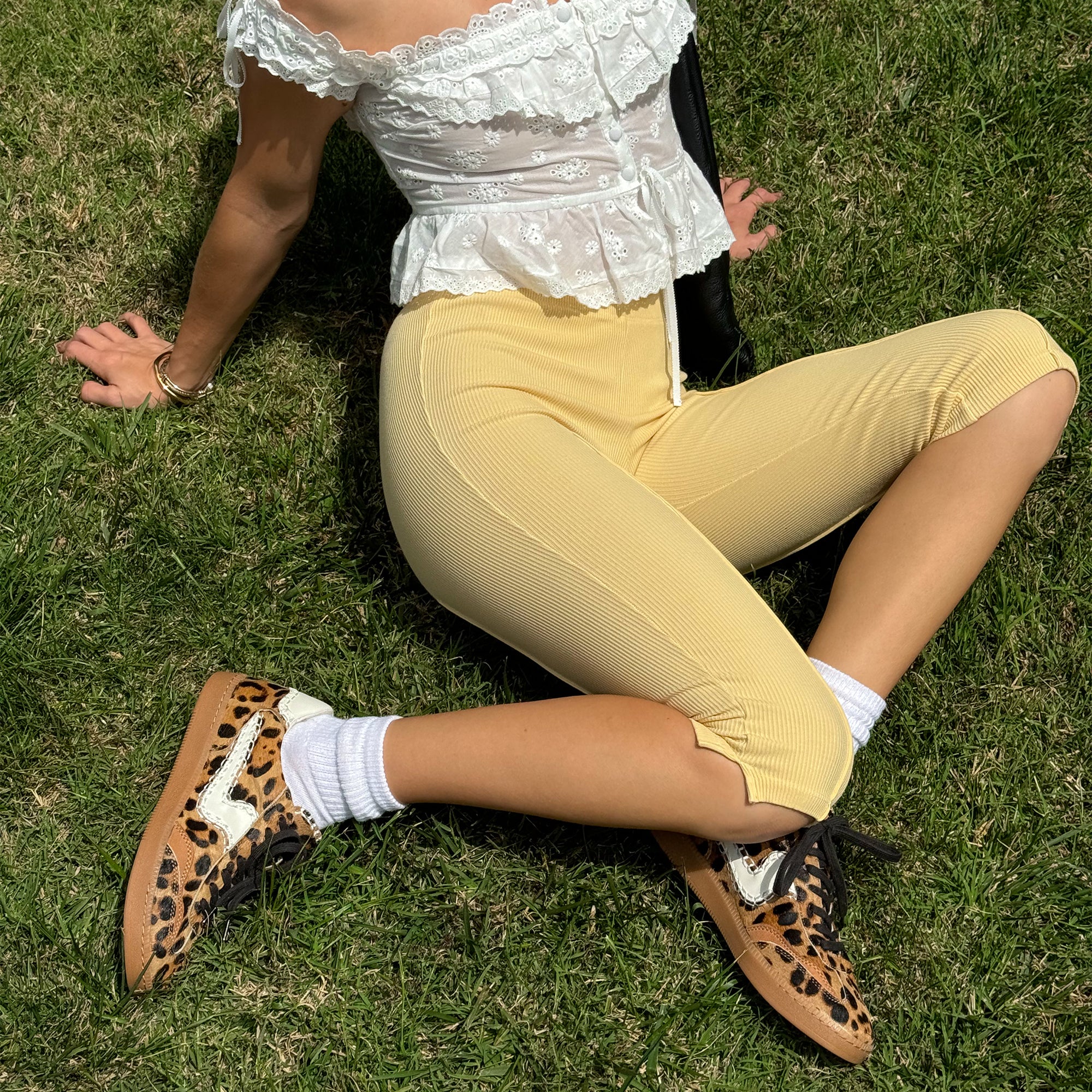 NOTICE STITCH SNEAKERS DK LEOPARD CALF HAIR