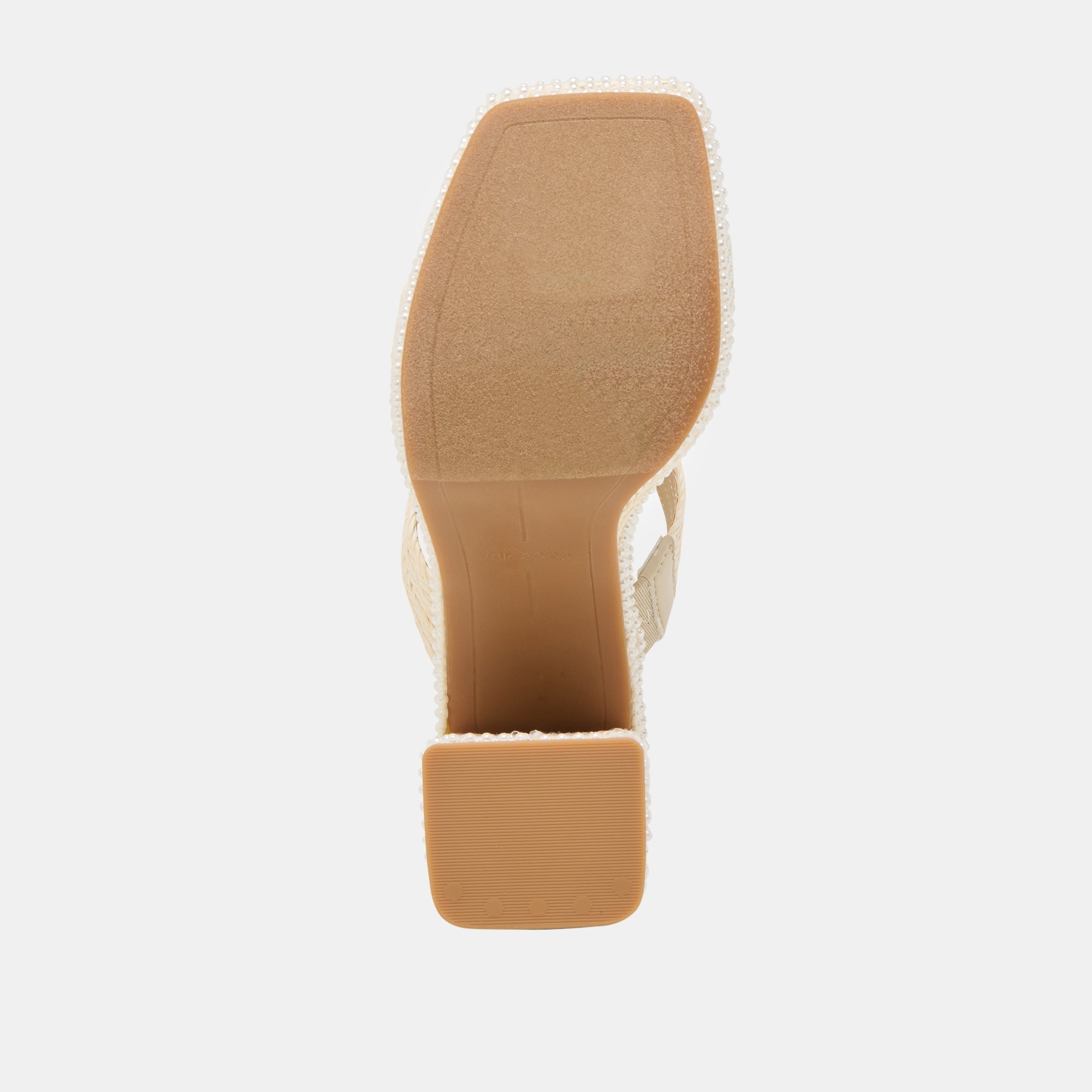 ALIYA PEARL HEELS VANILLA RAFFIA