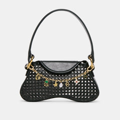 PEARL CHAIN BAG CHARM GOLD PEARL