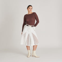 AUSTIN BOOTS IVORY DENIM