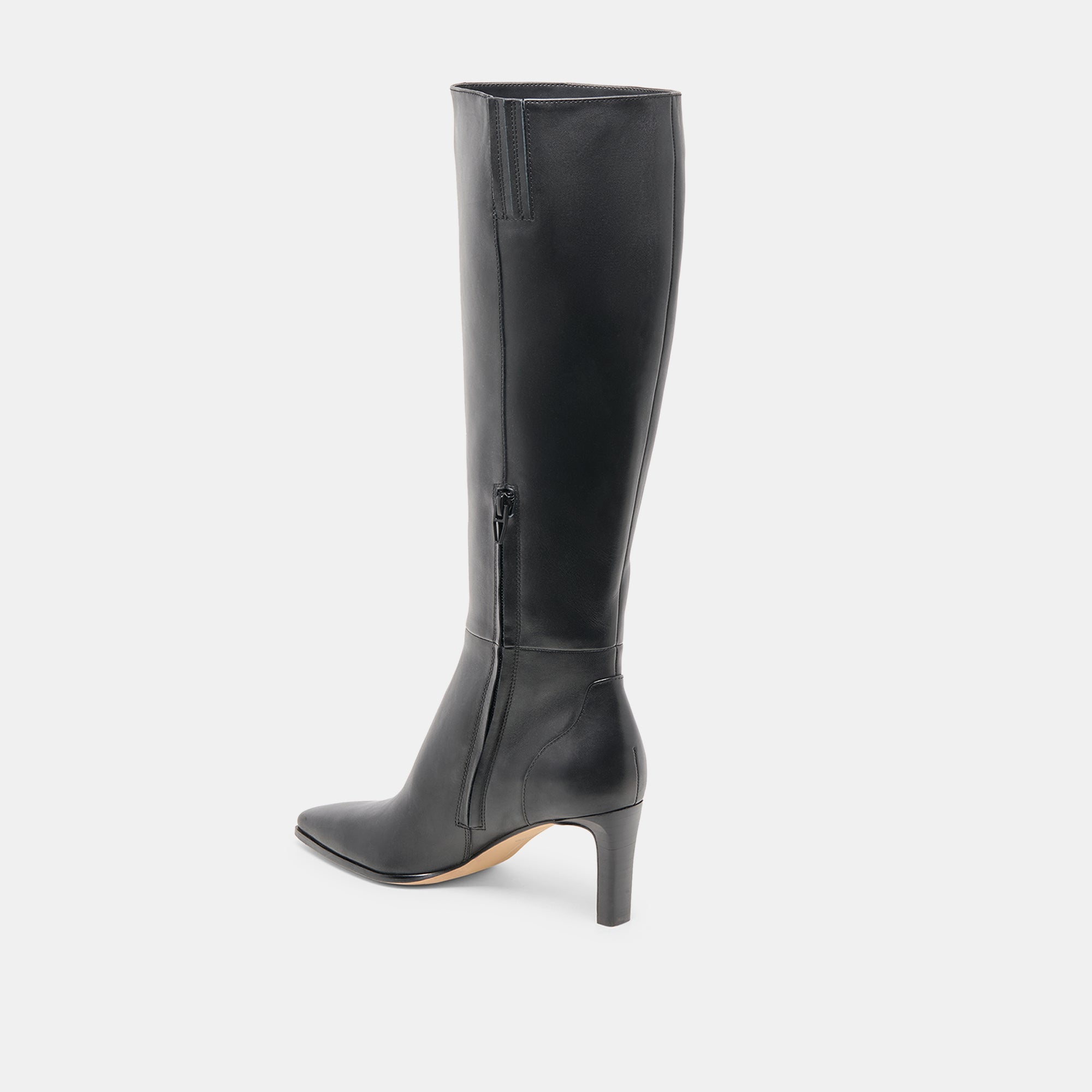 EMMI NARROW CALF BOOTS BLACK LEATHER