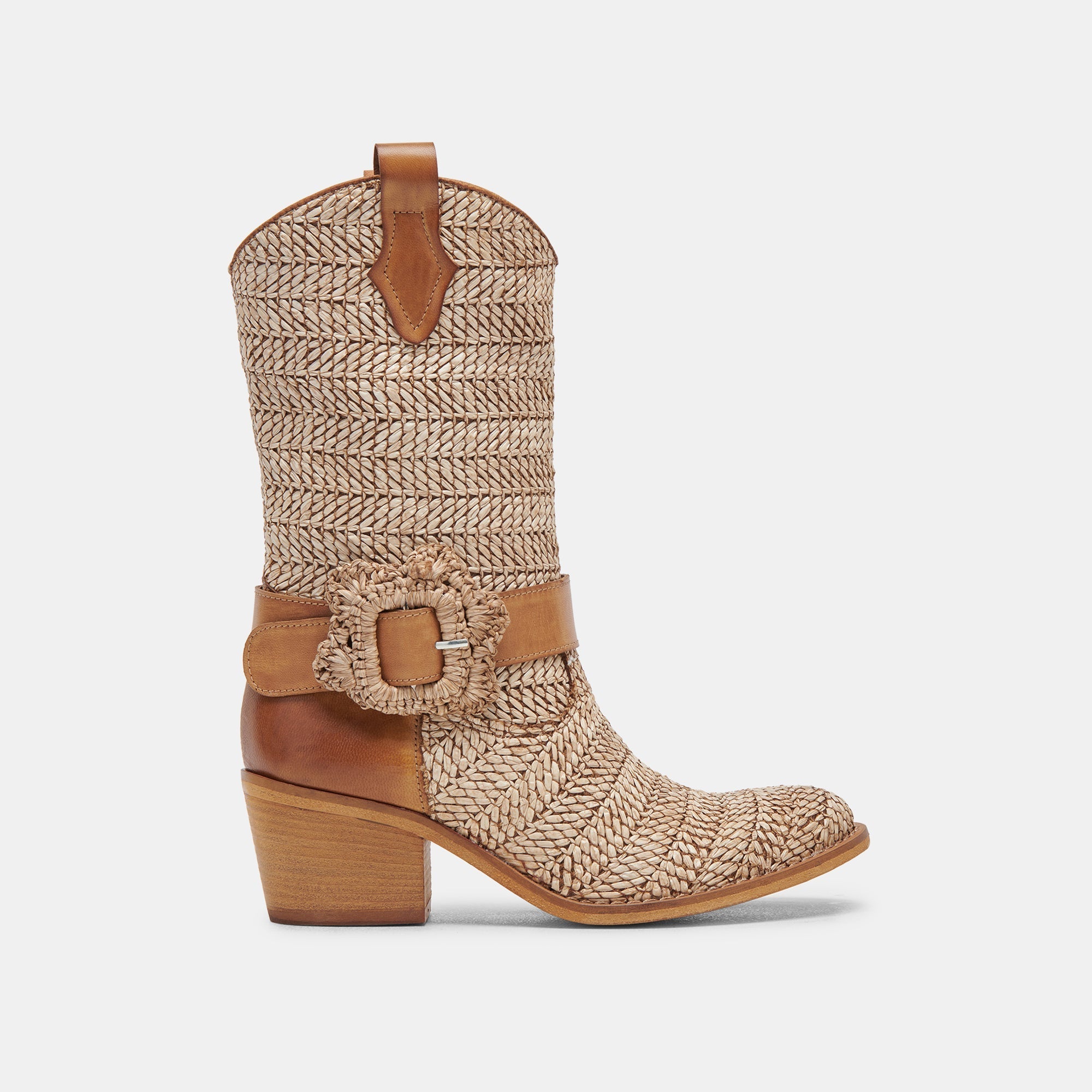 HOSS BOOTS BROWN MULTI RAFFIA