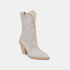 JESSEY FLORAL BOOTS LIGHT BLUE NUBUCK