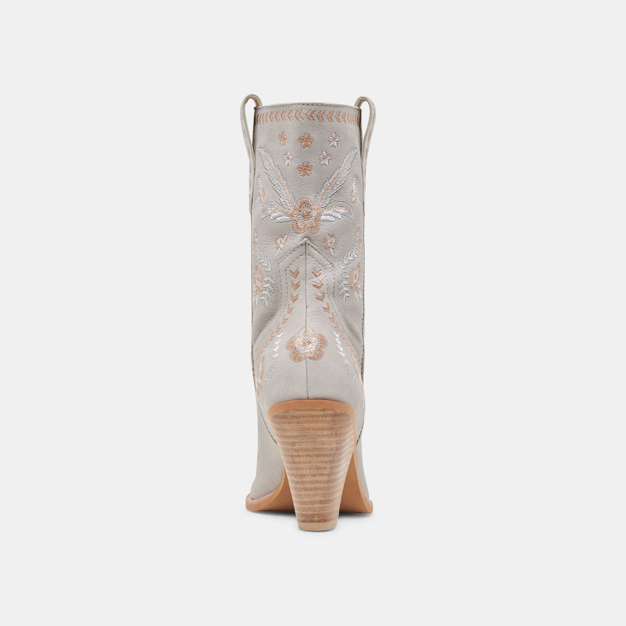 JESSEY FLORAL BOOTS LIGHT BLUE NUBUCK