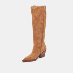 RYATT WIDE CALF BOOTS PECAN SUEDE