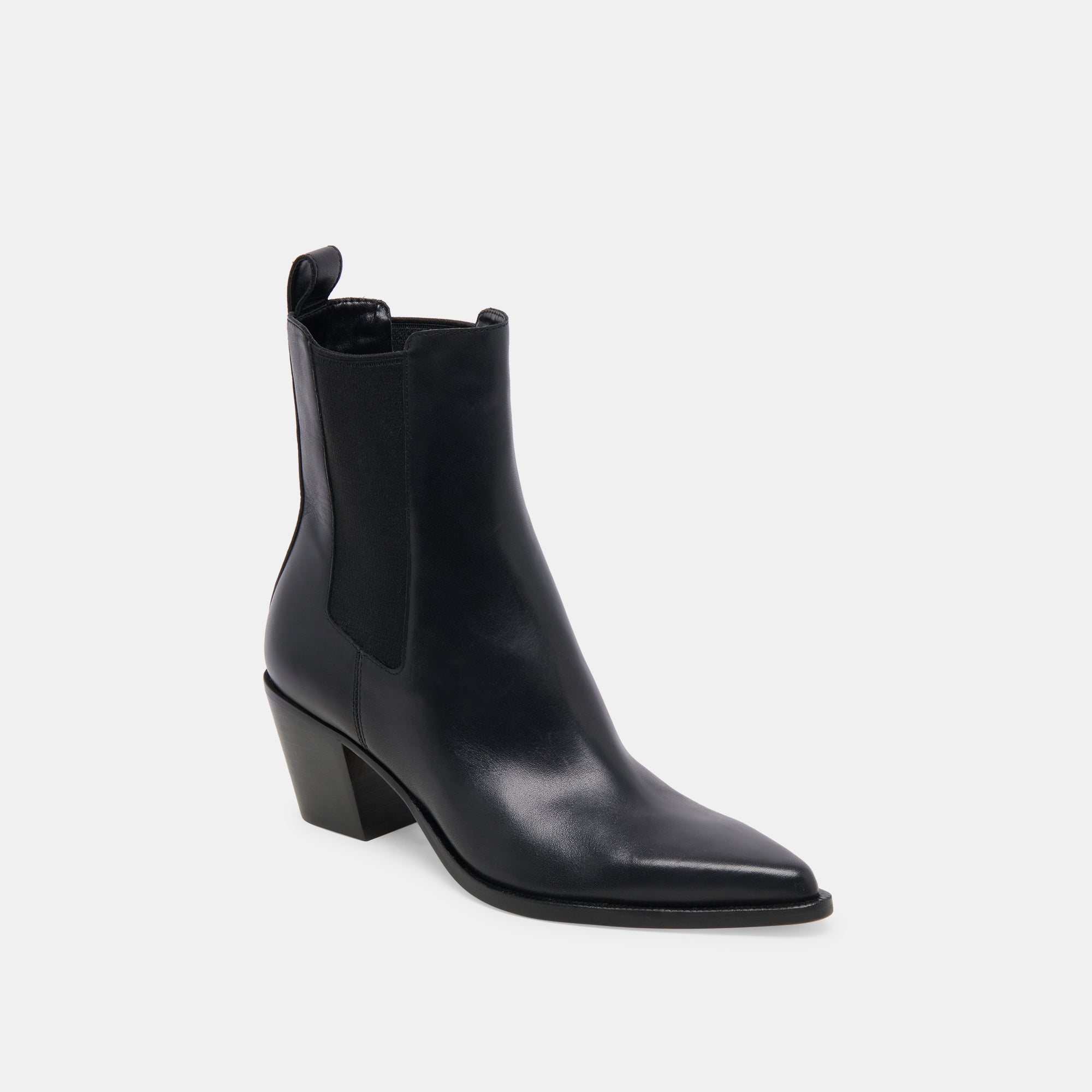 SHADIE H2O WIDE BOOTIES BLACK LEATHER
