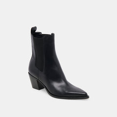 SHADIE H2O WIDE BOOTIES BLACK LEATHER