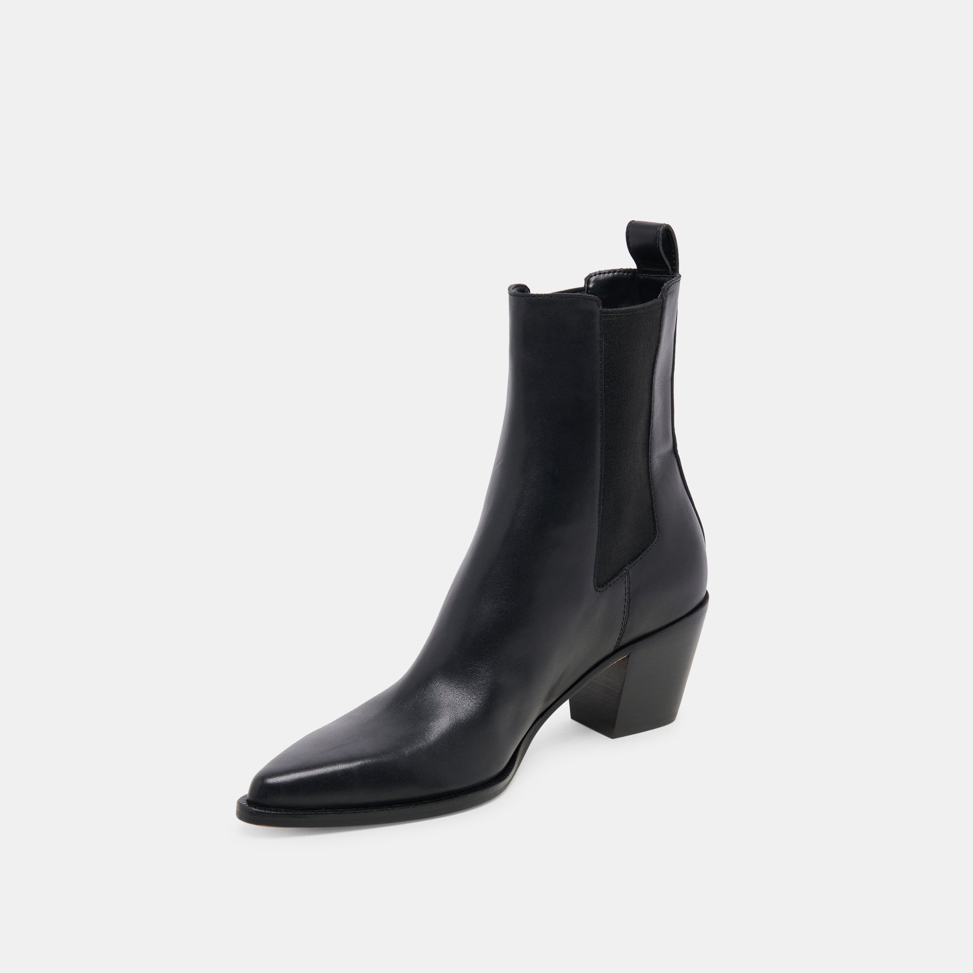 SHADIE H2O WIDE BOOTIES BLACK LEATHER