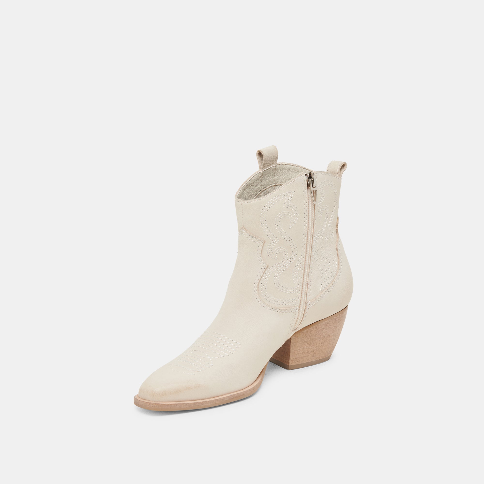 SHANIA BOOTIES IVORY NUBUCK