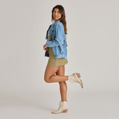 SHANIA BOOTIES IVORY NUBUCK