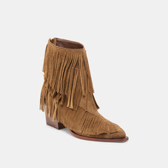 TOREY BOOTIES CHESTNUT SUEDE