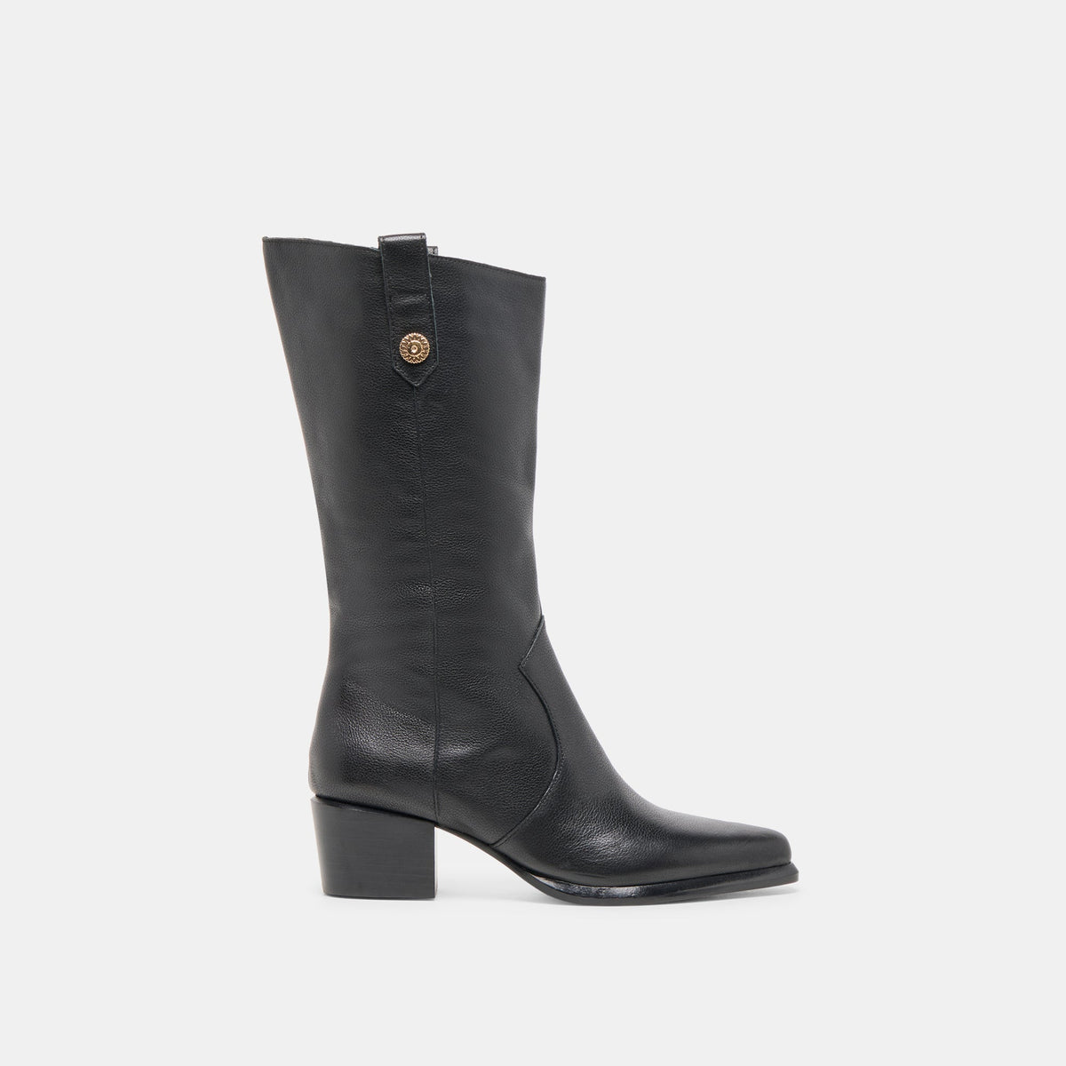 VERN WIDE CALF BOOTS BLACK LEATHER