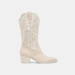 VORAH PEARL BOOTS CREME SEQUIN
