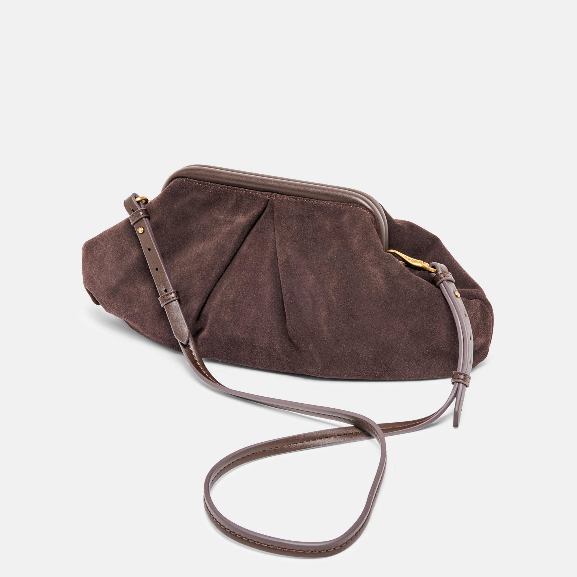 SAHARA CLUTCH ESPRESSO SUEDE