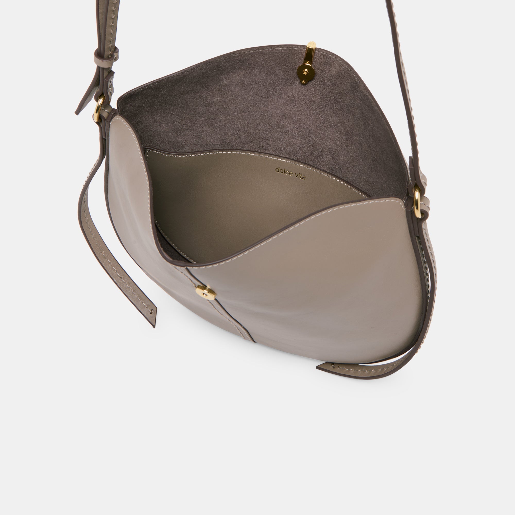 BURANO CROSSBODY GREY LEATHER