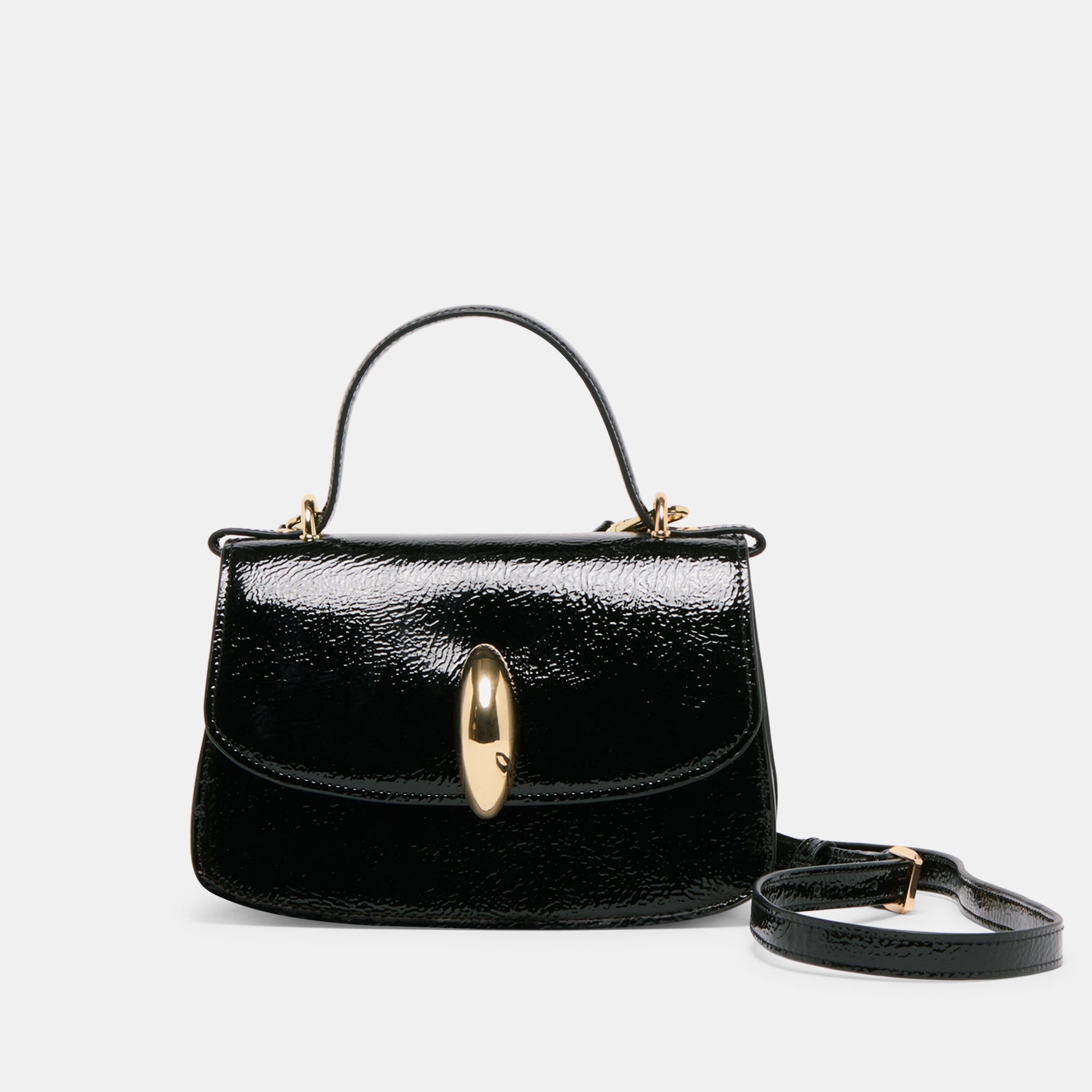 LUCIA CROSSBODY BLACK CRACKLED STELLA