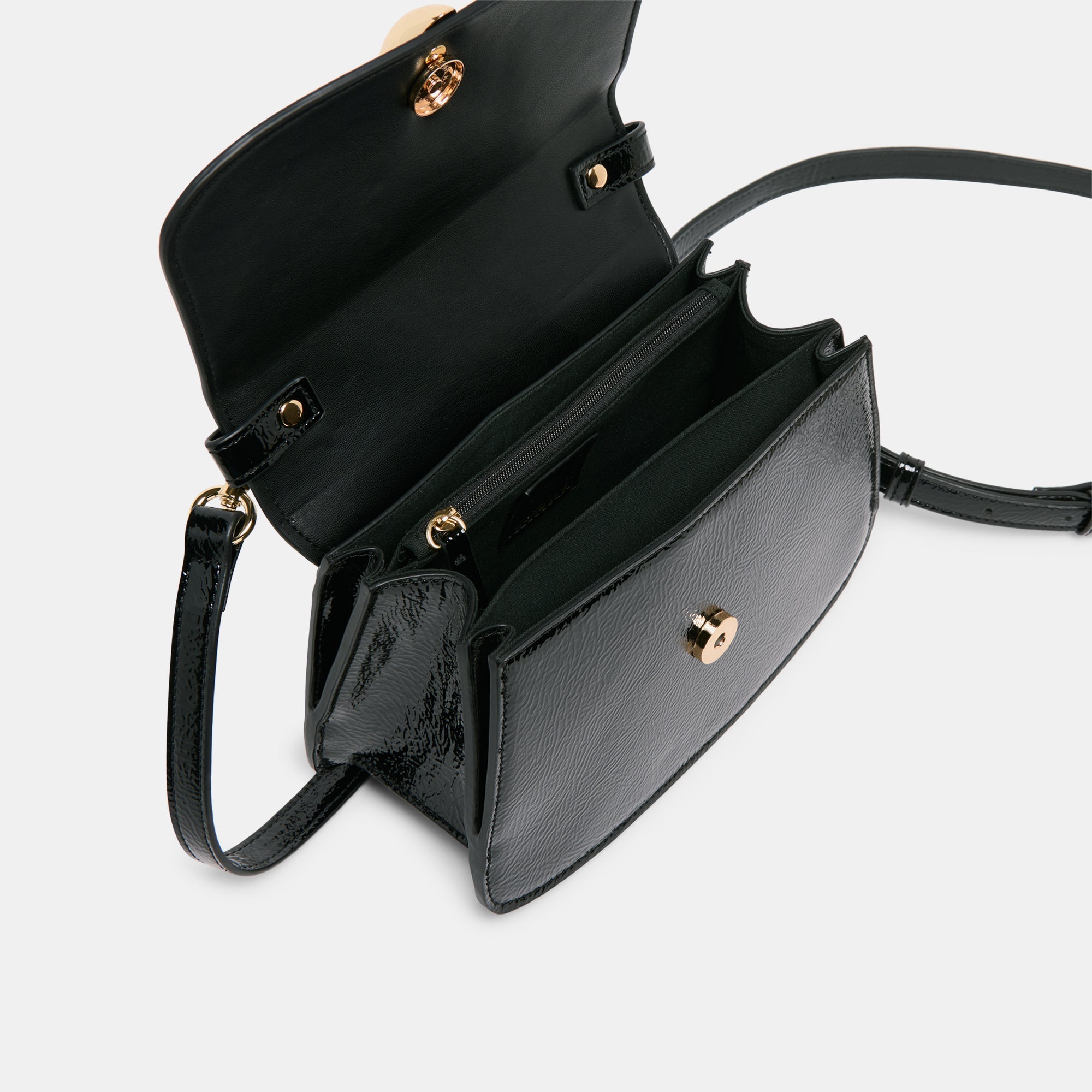 LUCIA CROSSBODY BLACK CRACKLED STELLA