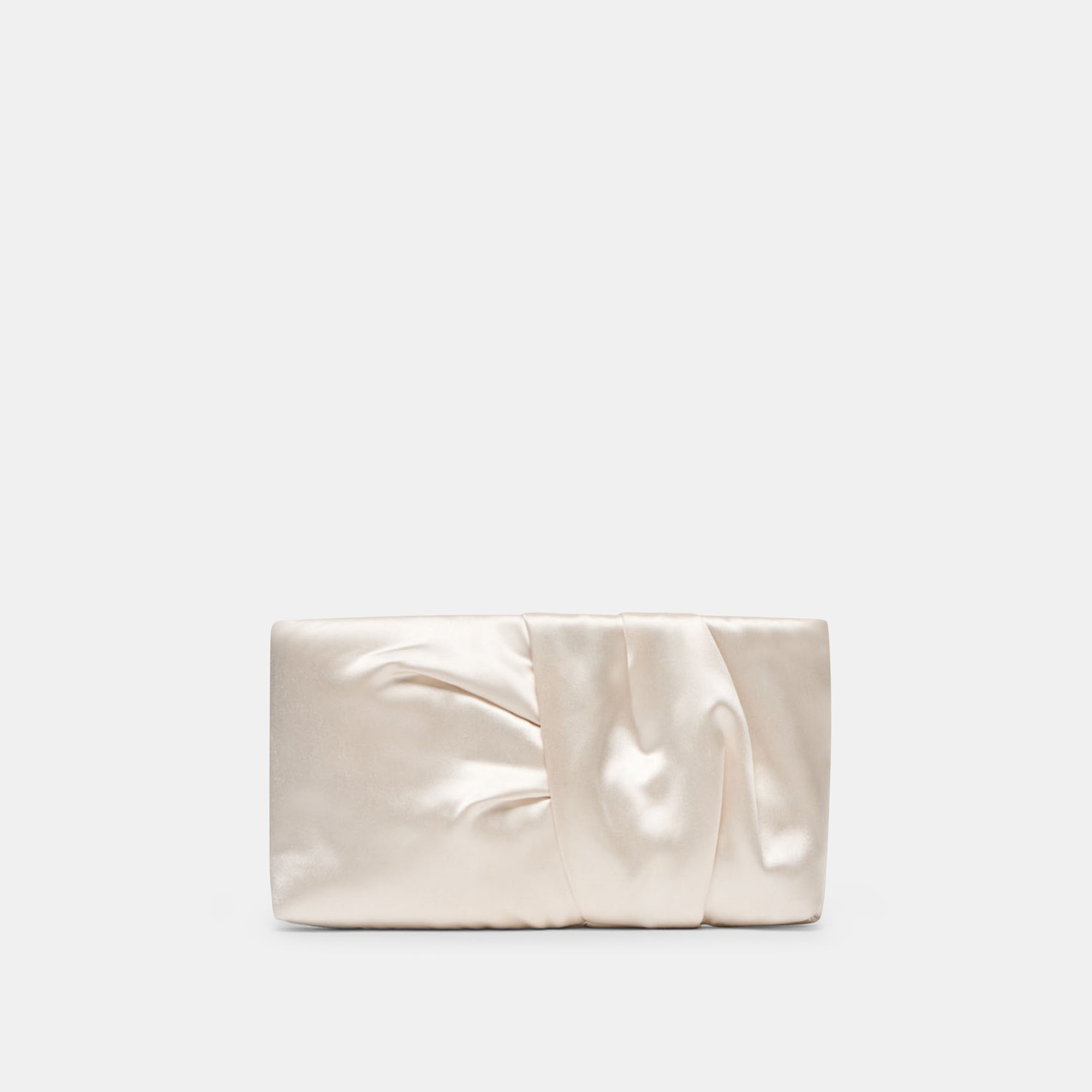 ROZEY CLUTCH WHITE SATIN