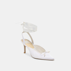 EFORA HEELS TRUE WHITE SATIN