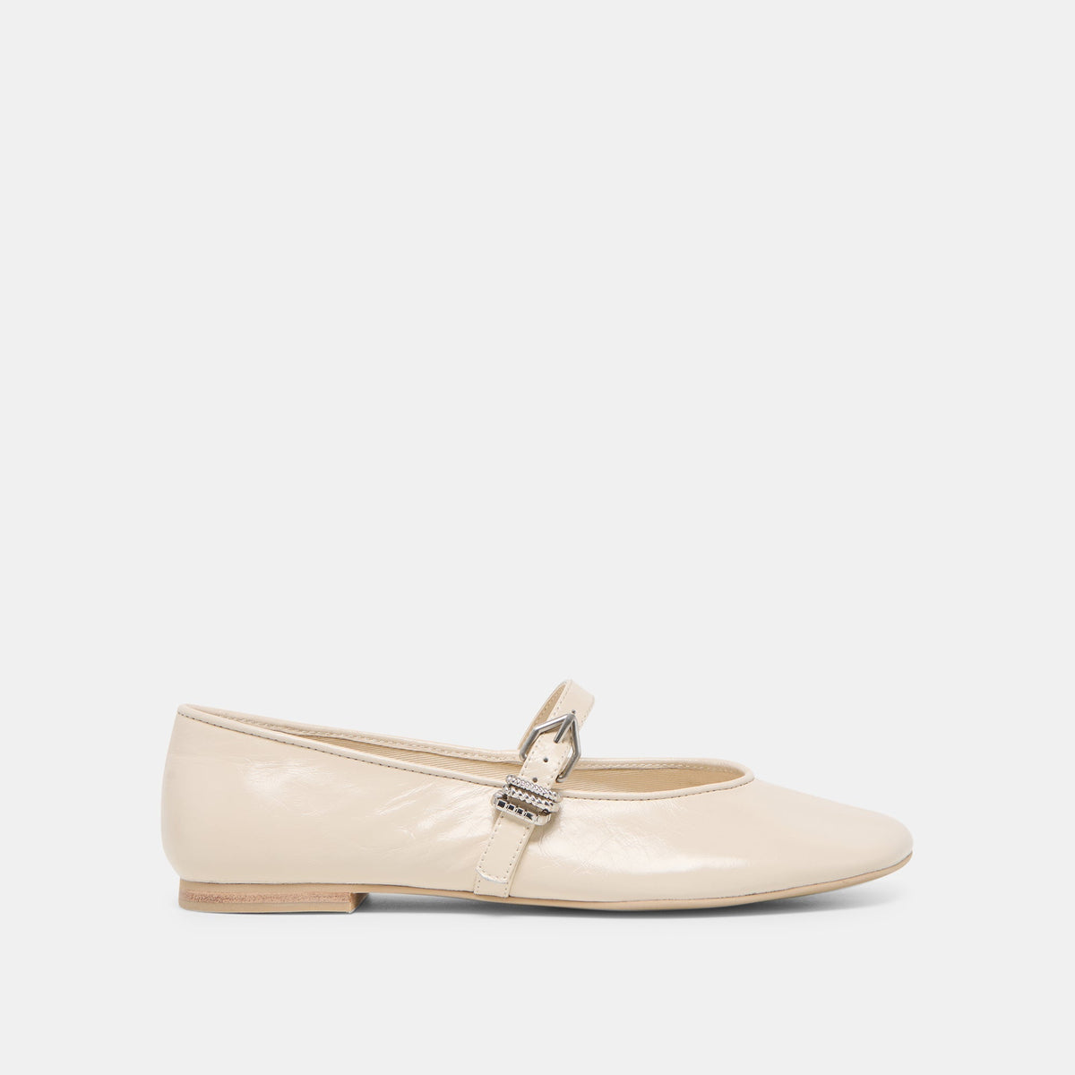 ALIZZA BALLET FLATS CREME CRINKLE PATENT