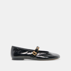 ALIZZA BALLET FLATS MIDNIGHT CRINKLE PATENT