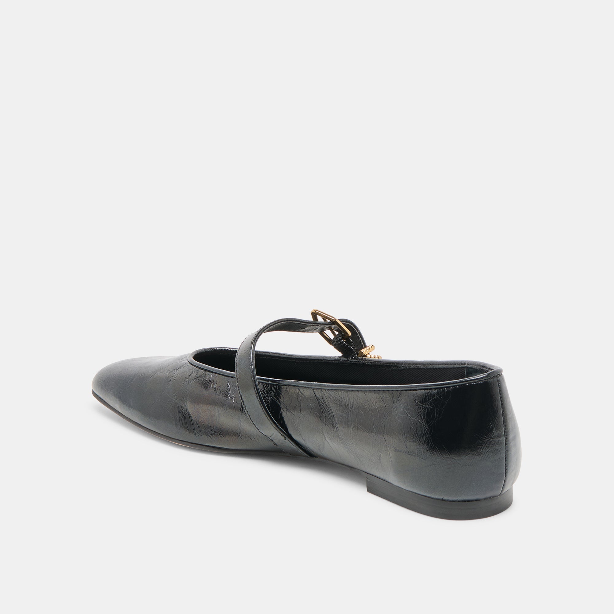ALIZZA BALLET FLATS MIDNIGHT CRINKLE PATENT