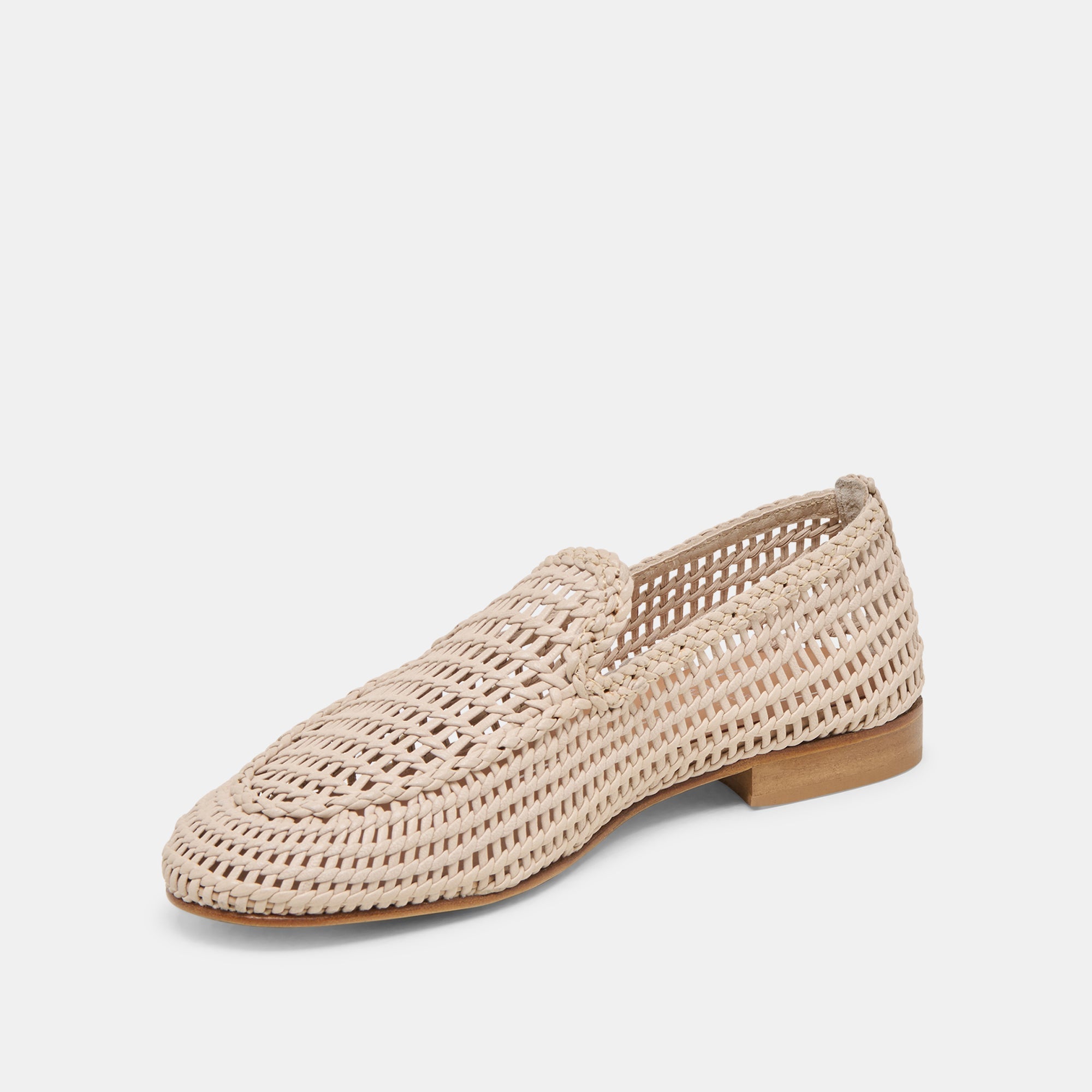 ARMOND FLATS BONE WOVEN LEATHER