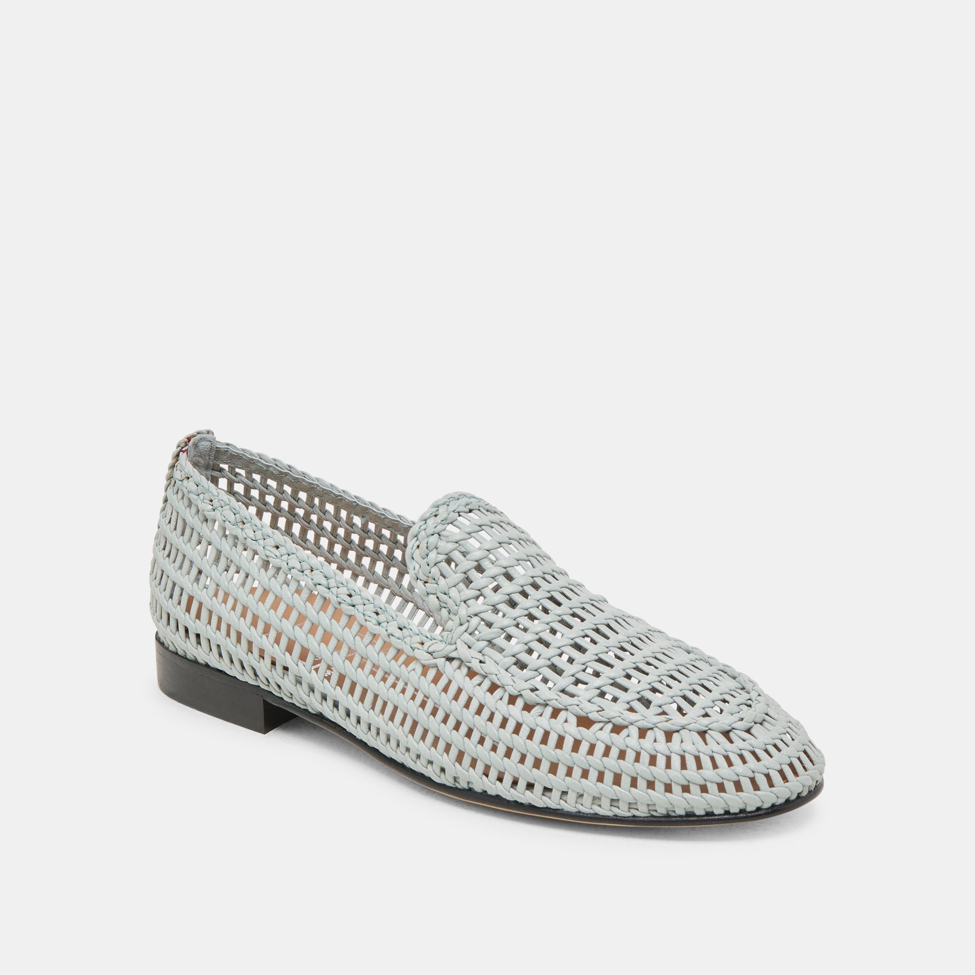 ARMOND FLATS SKY BLUE WOVEN LEATHER