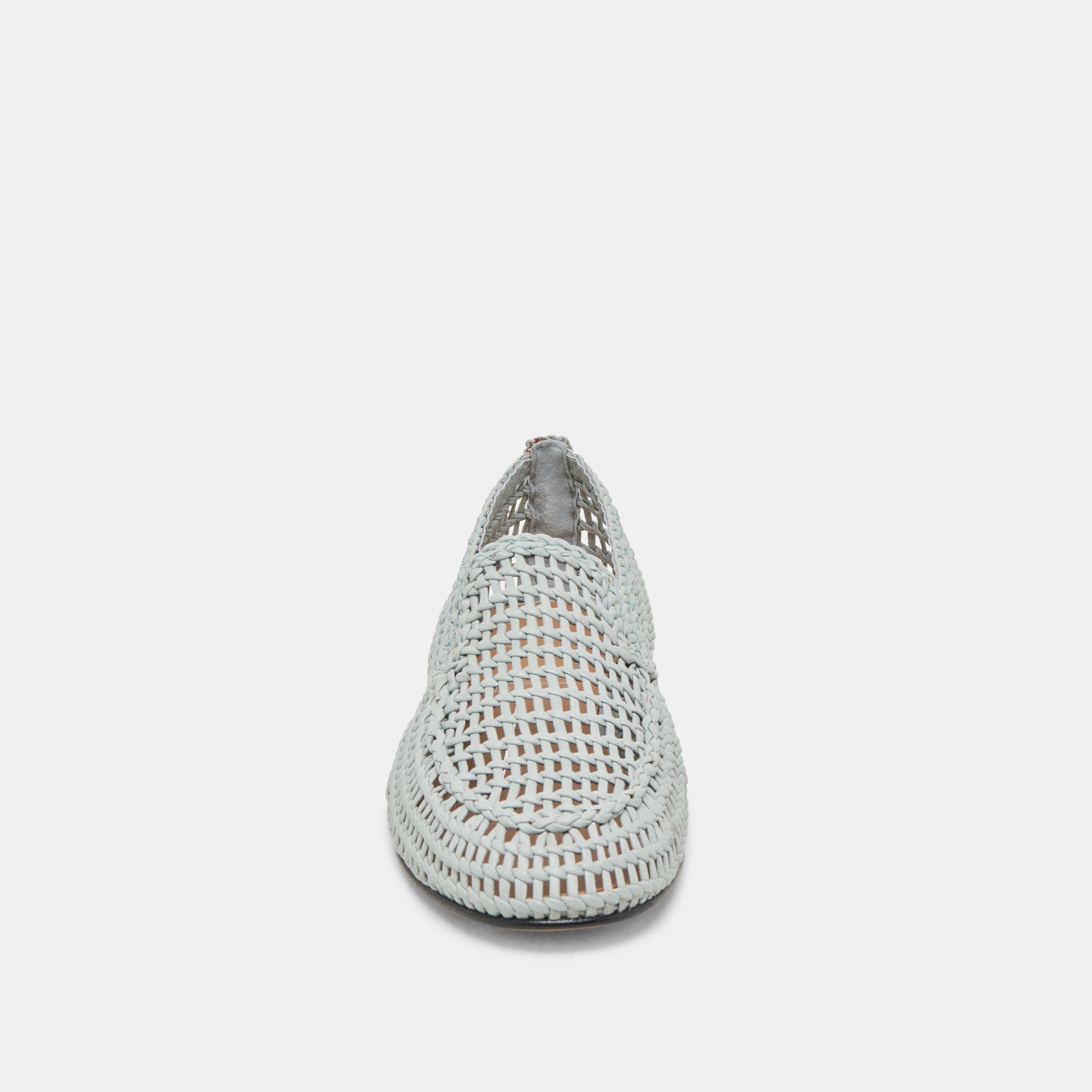 ARMOND FLATS SKY BLUE WOVEN LEATHER