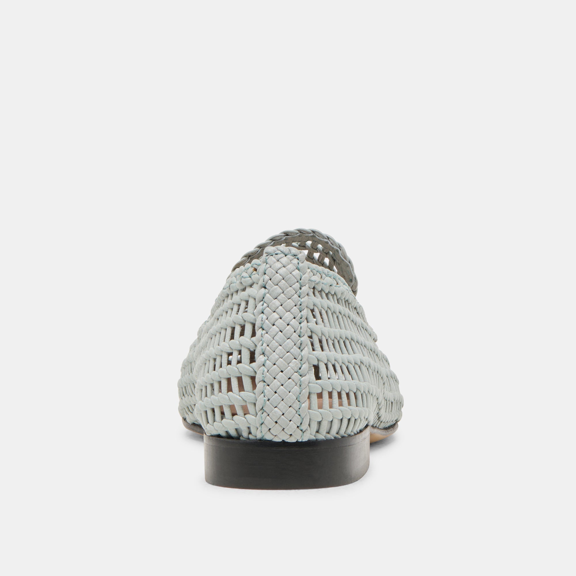 ARMOND FLATS SKY BLUE WOVEN LEATHER