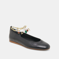 BAIDEN BALLET FLATS BLACK LEATHER