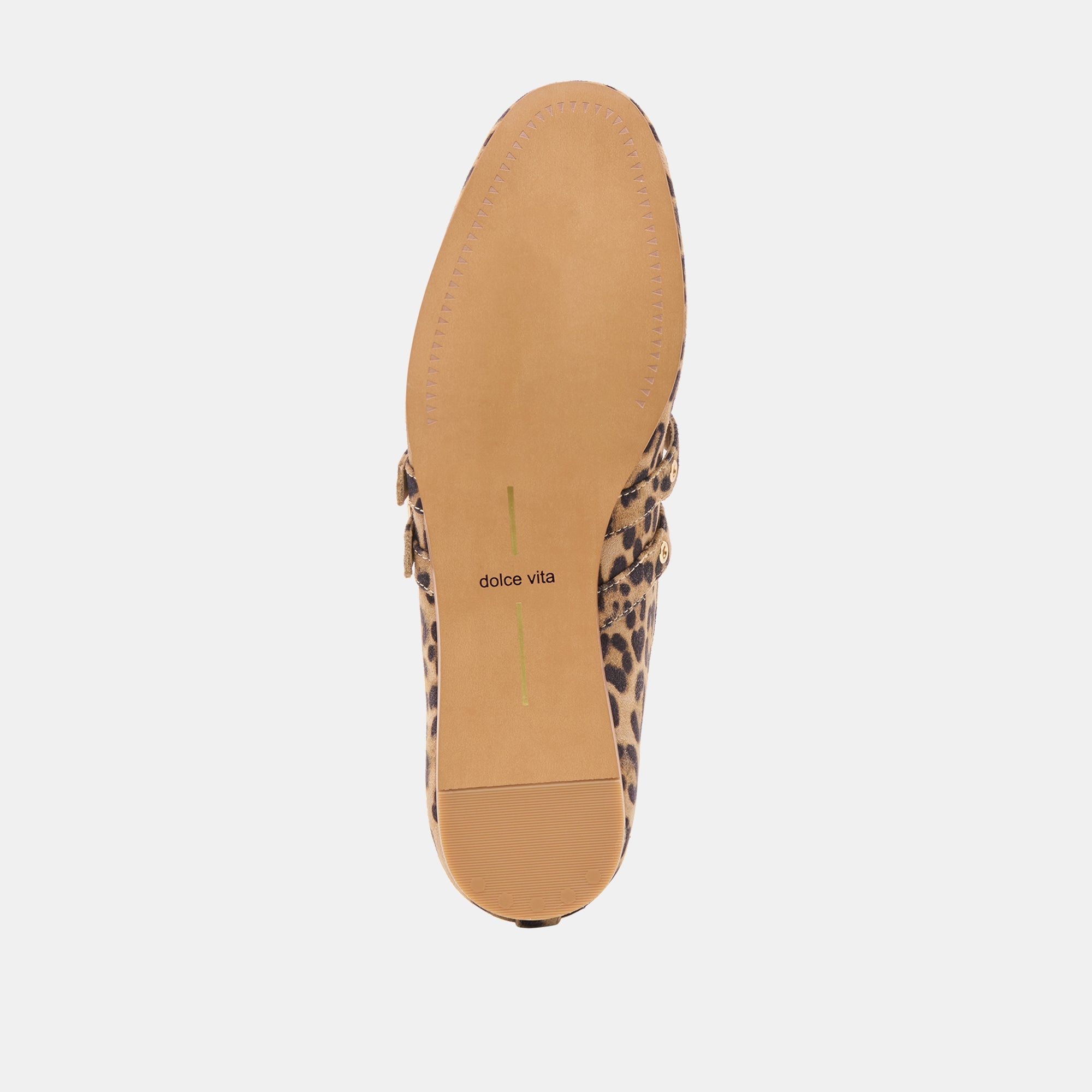 BAYLEE GROMMET BALLET FLATS DK LEOPARD PRINTED SUEDE