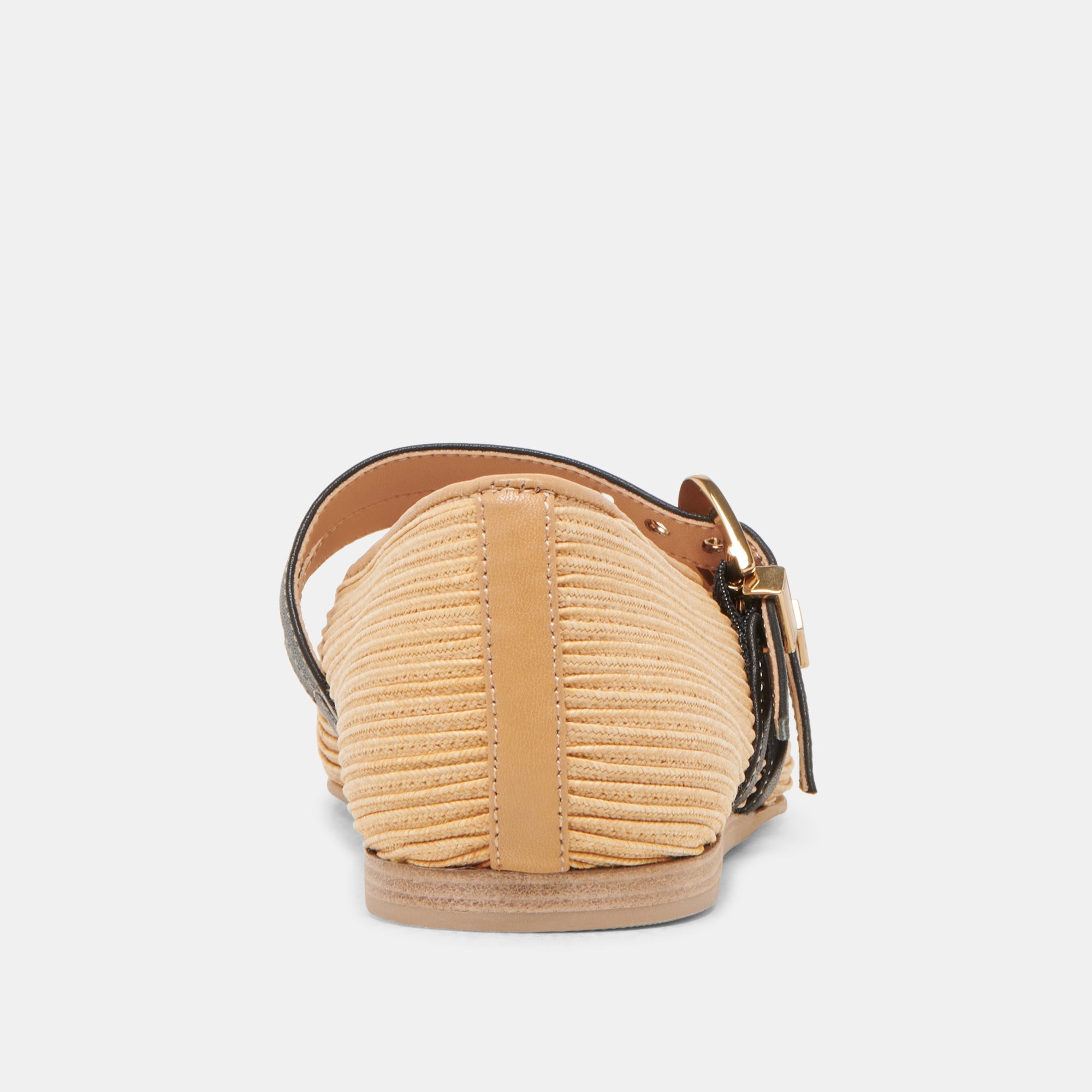 BAYLEE WIDE BALLET FLATS NATURAL RAFFIA