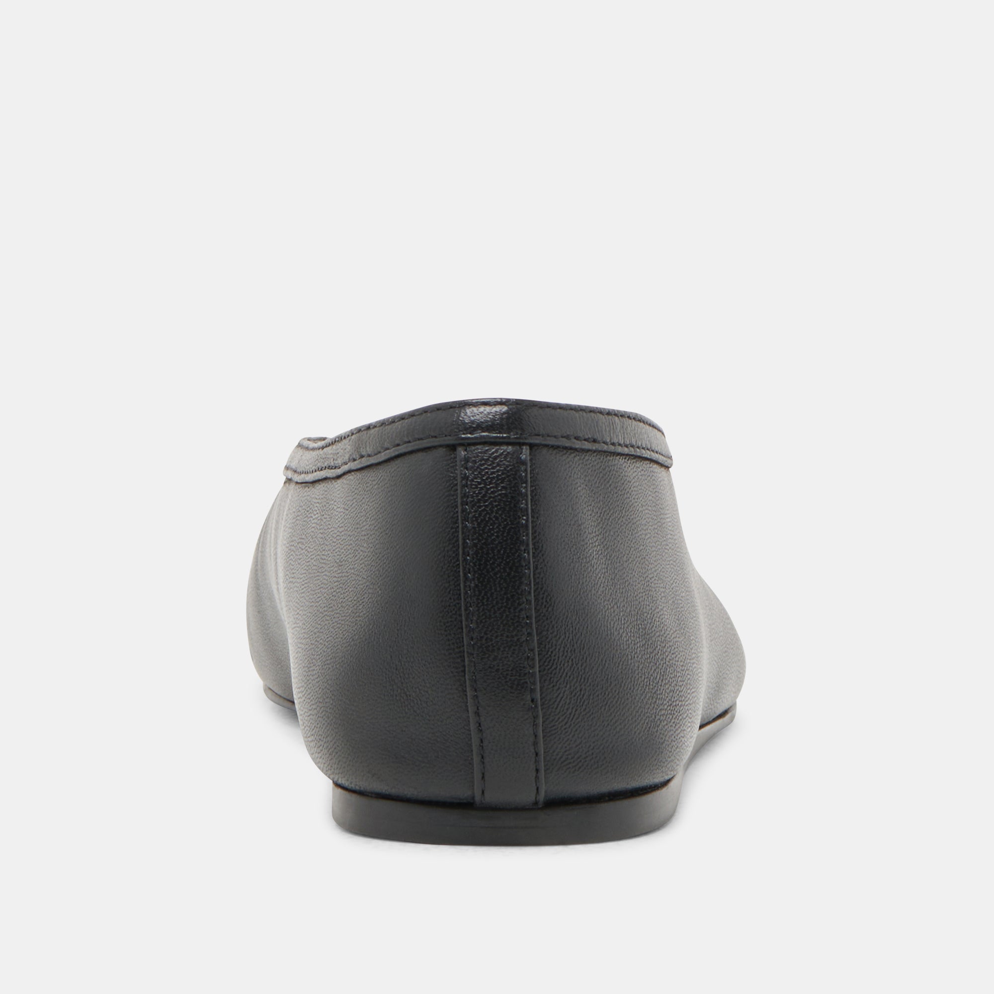 BRAIDY BALLET FLATS BLACK LEATHER