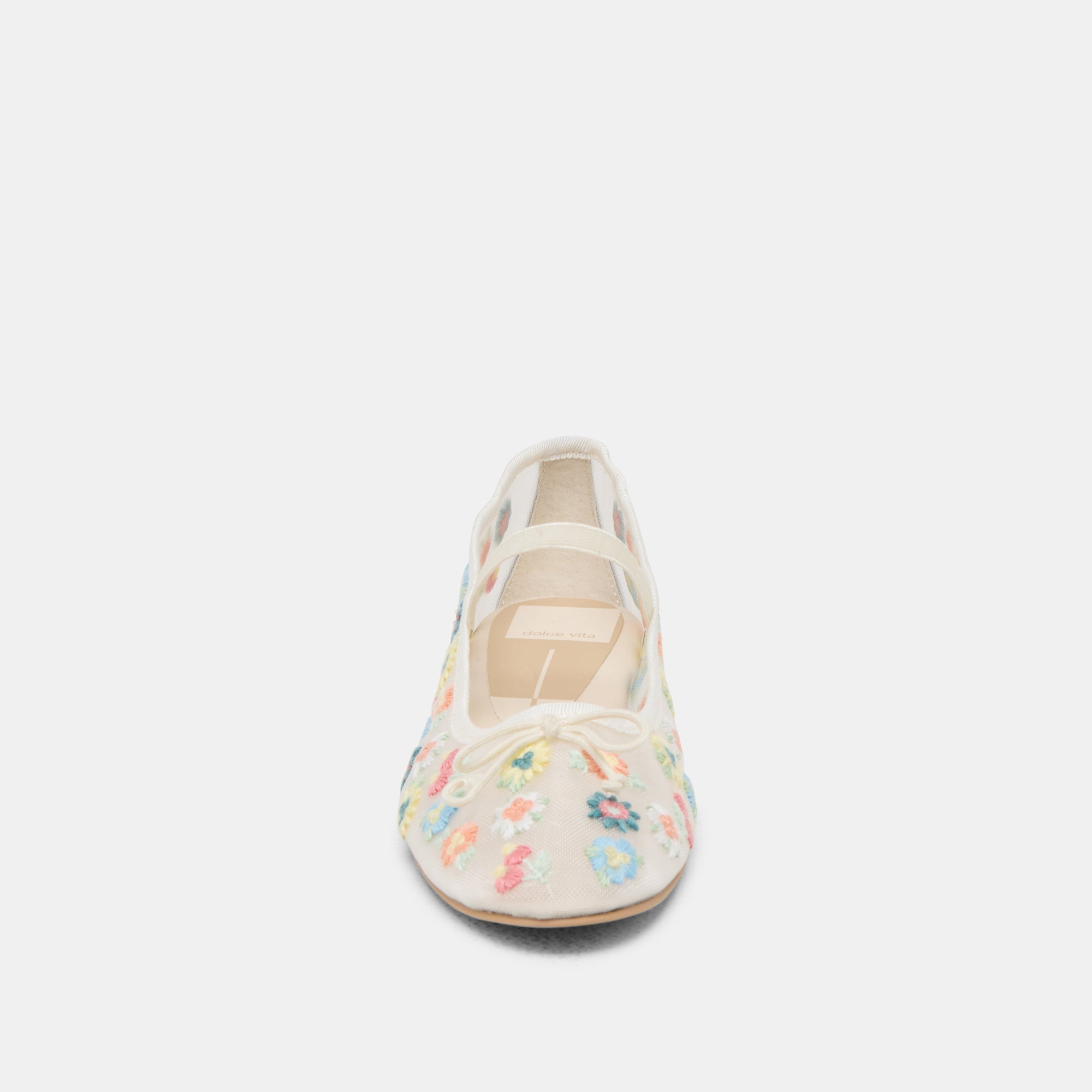 CADEL FLORAL BALLET FLATS IVORY FLORAL MESH