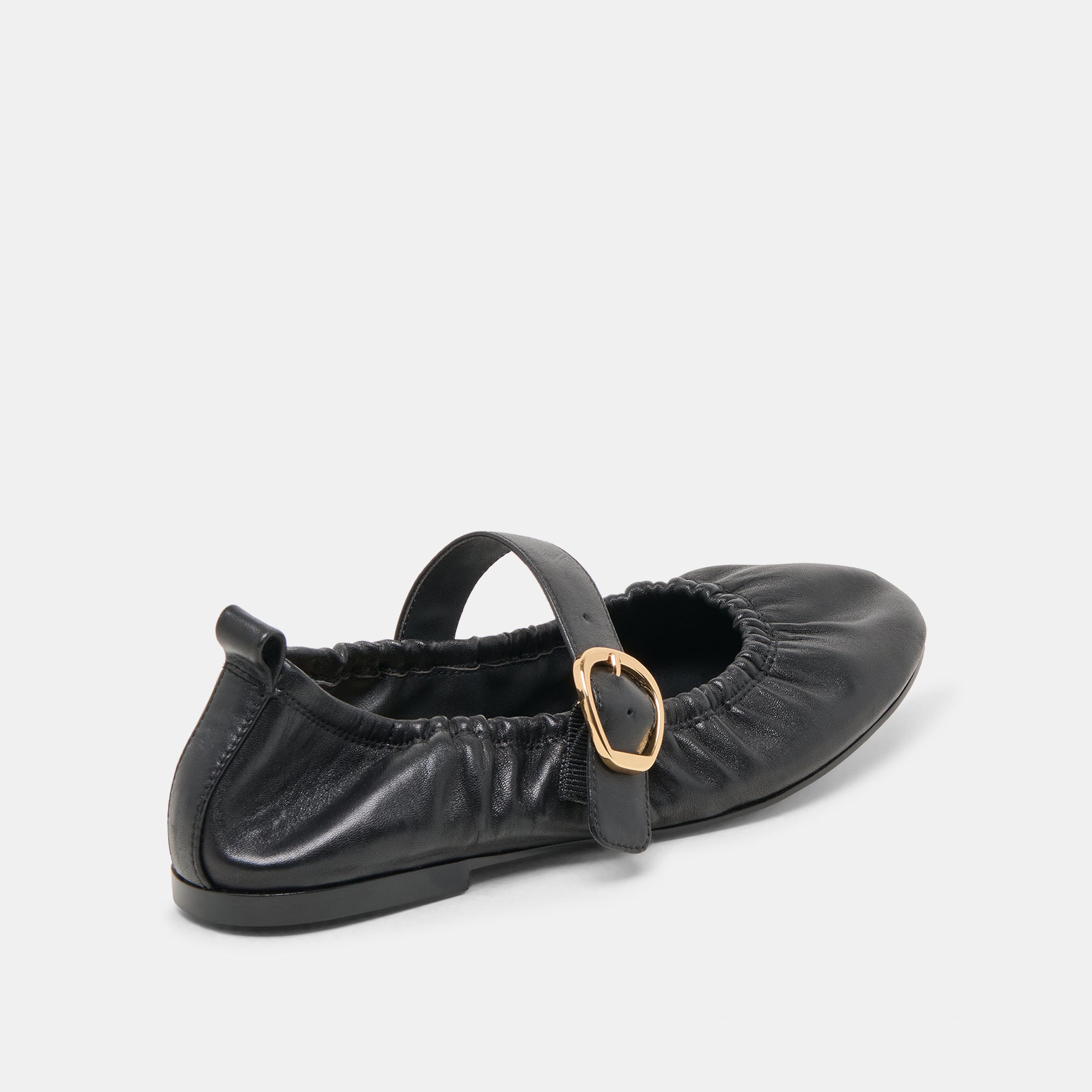 CAELY BALLET FLATS BLACK LEATHER