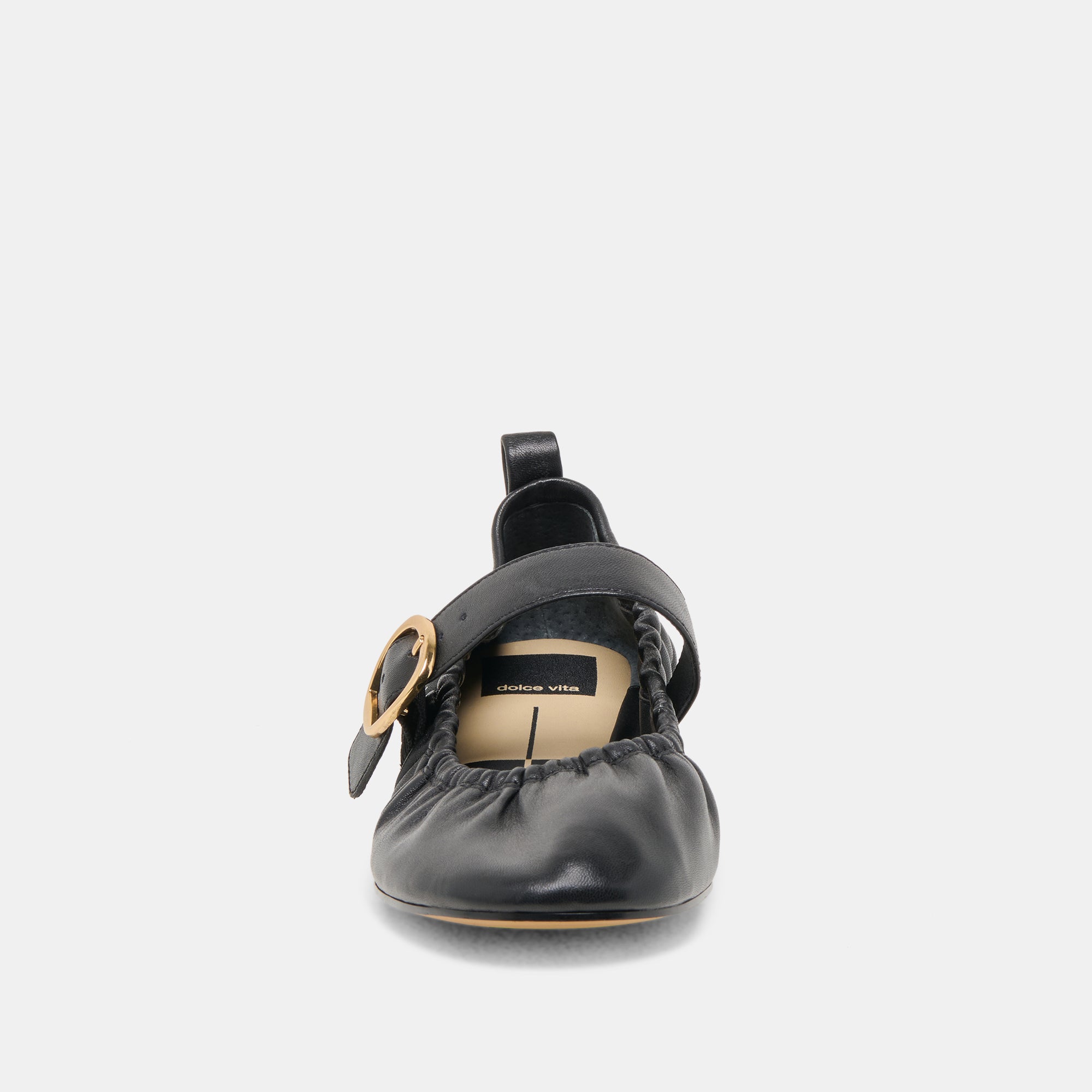 CAELY BALLET FLATS BLACK LEATHER