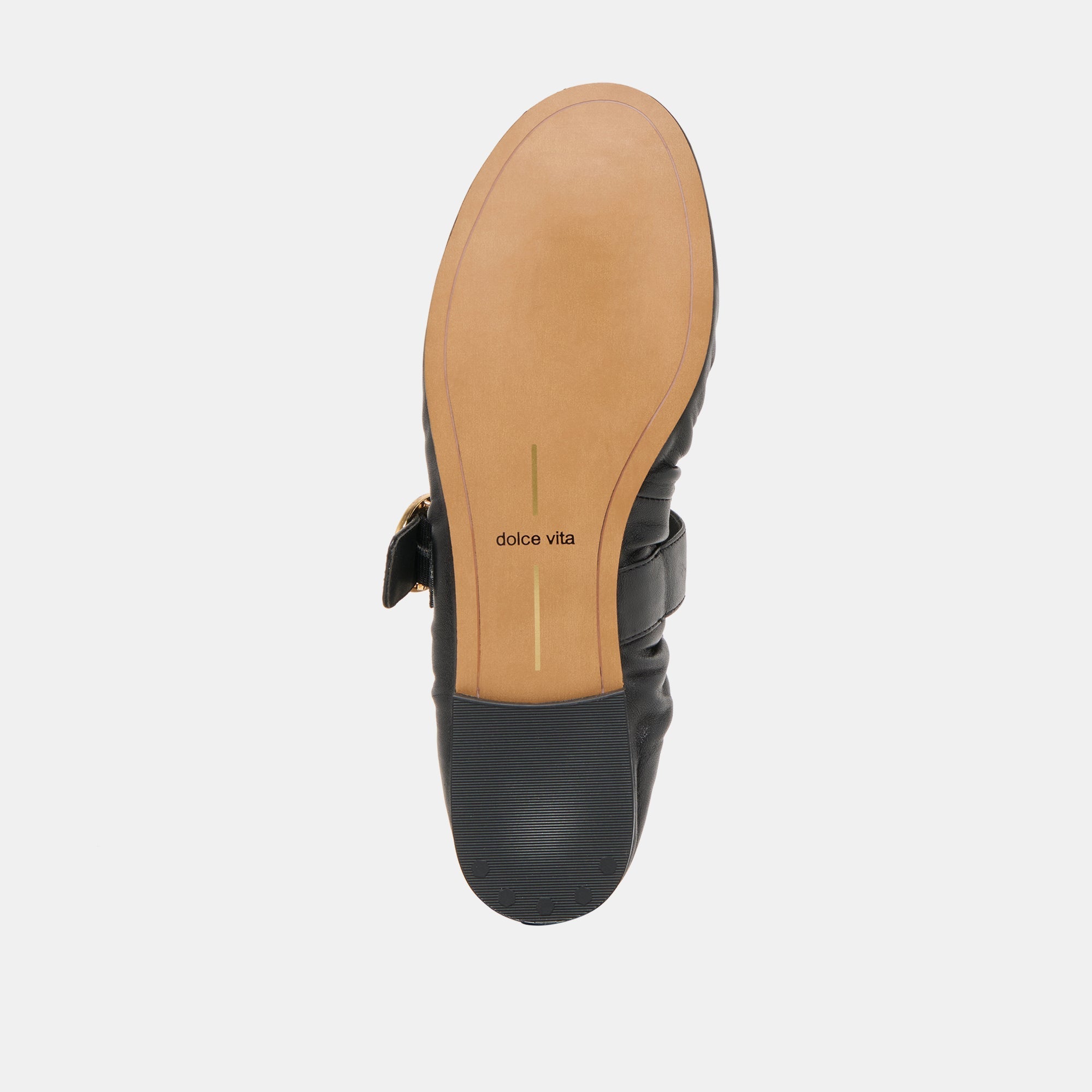 CAELY BALLET FLATS BLACK LEATHER