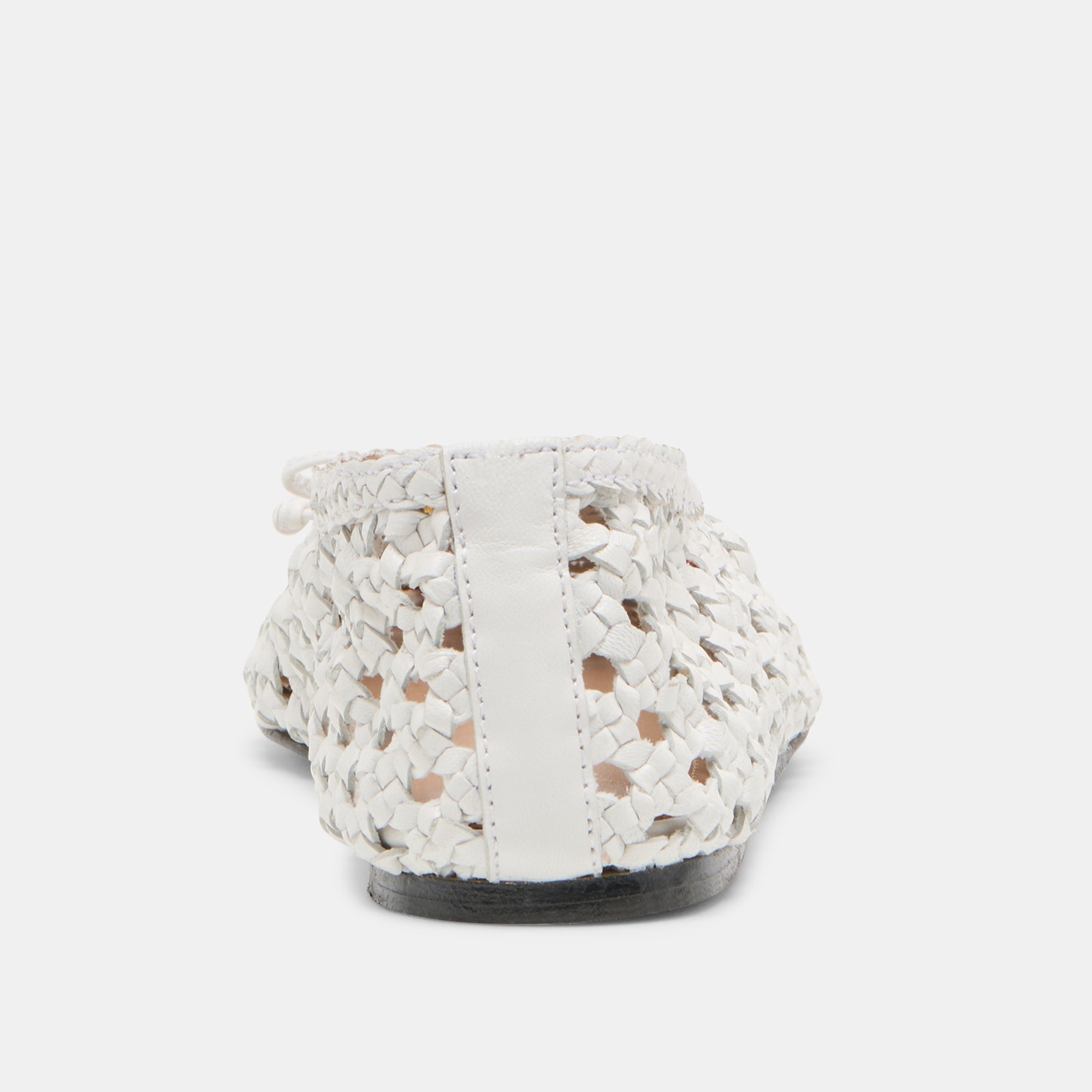 EDDA BALLET FLATS BONE WOVEN LEATHER
