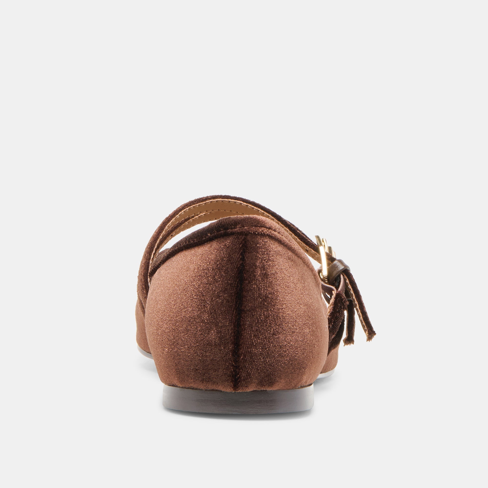 GIBSEN BALLET FLATS CHOCOLATE VELVET