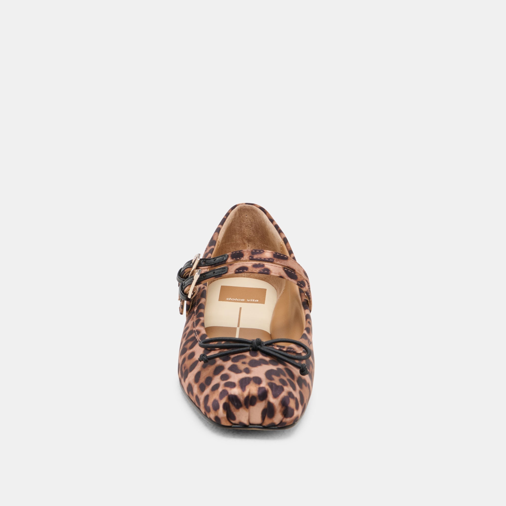 GIBSEN BALLET FLATS DK LEOPARD SATIN