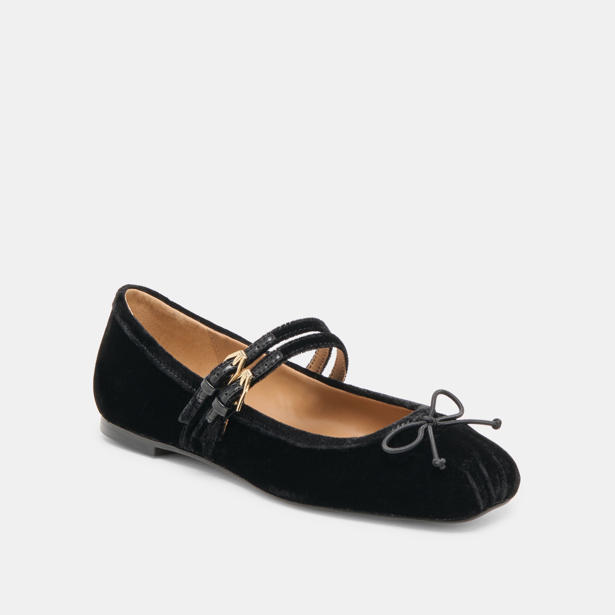 GIBSEN BALLET FLATS NERO VELVET