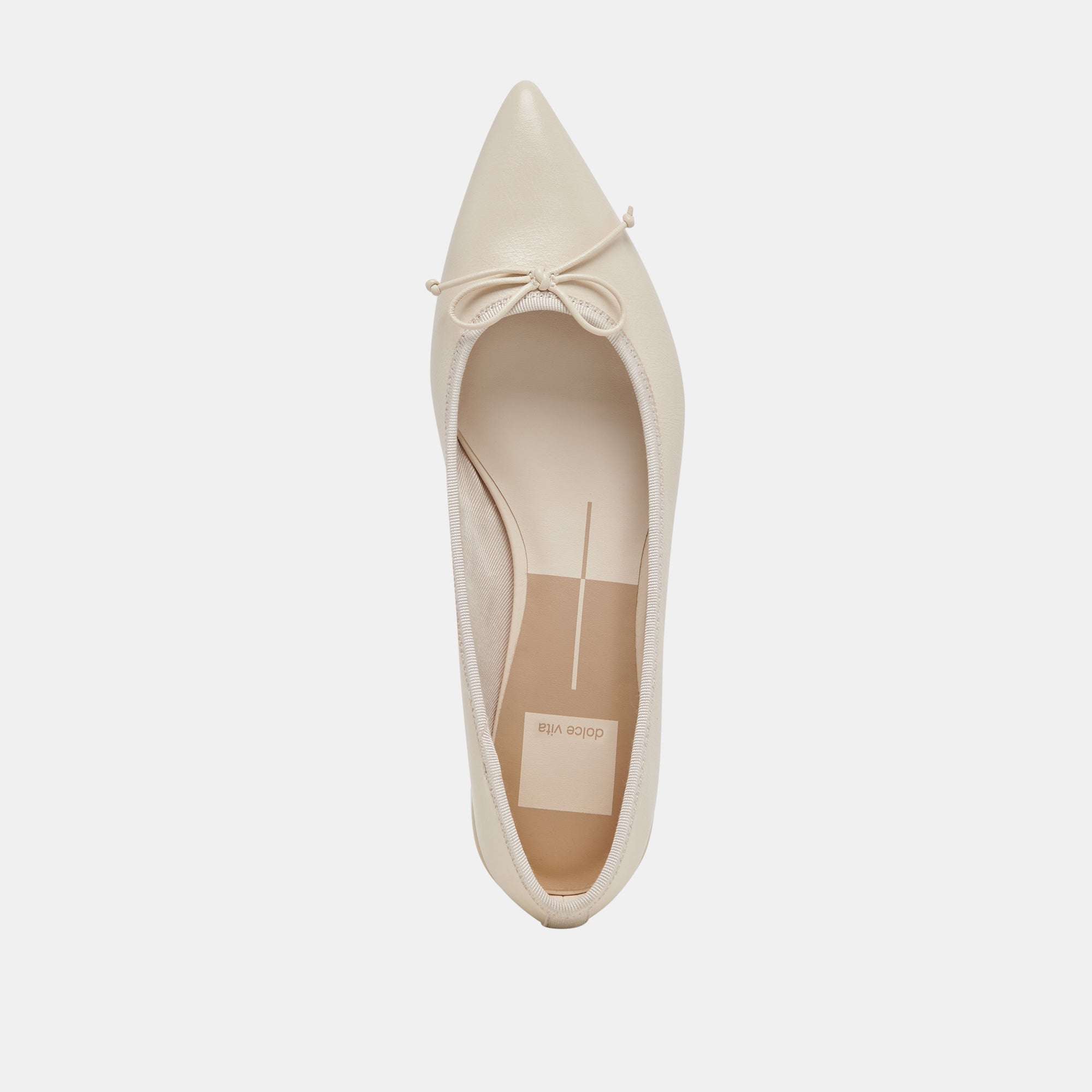 PALANI BALLET FLATS CREME CRINKLE PATENT