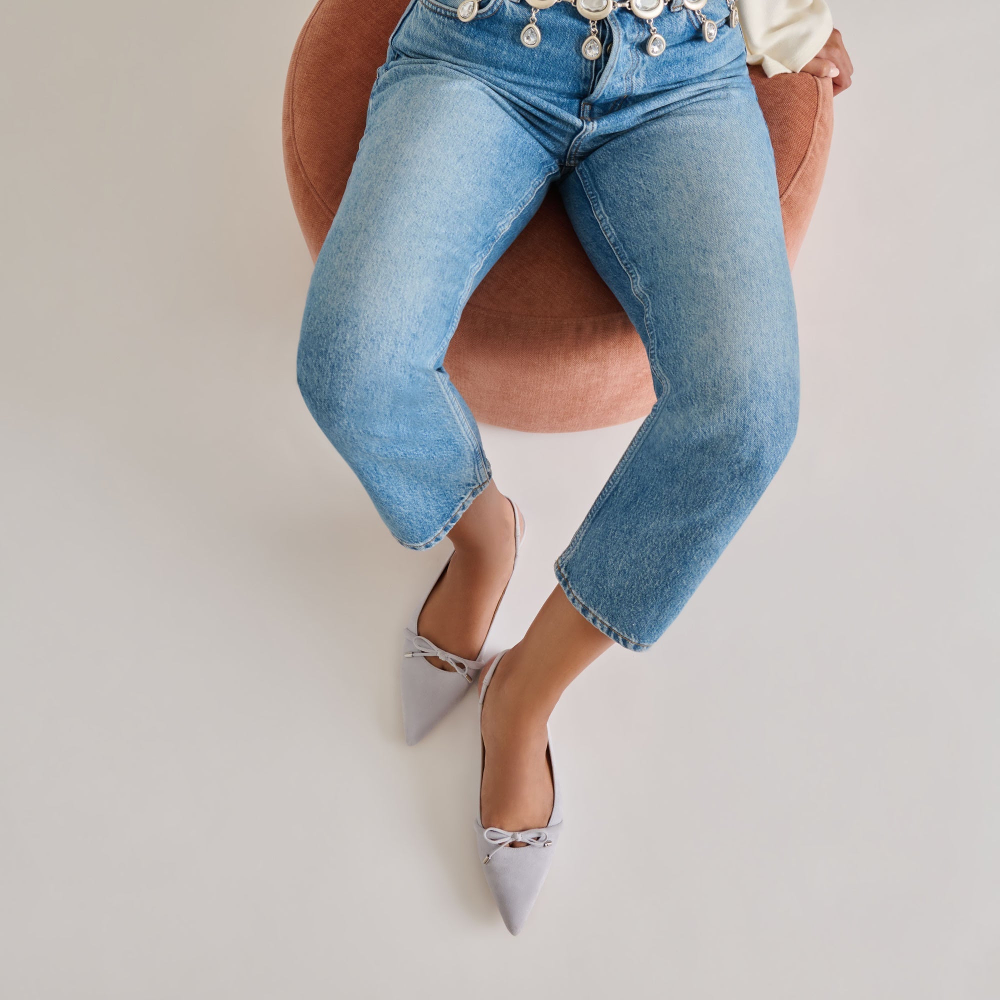 PAYGE FLATS DUSTY BLUE SUEDE